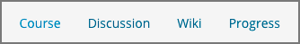 The navigation bar in the LMS, showing the default pages.